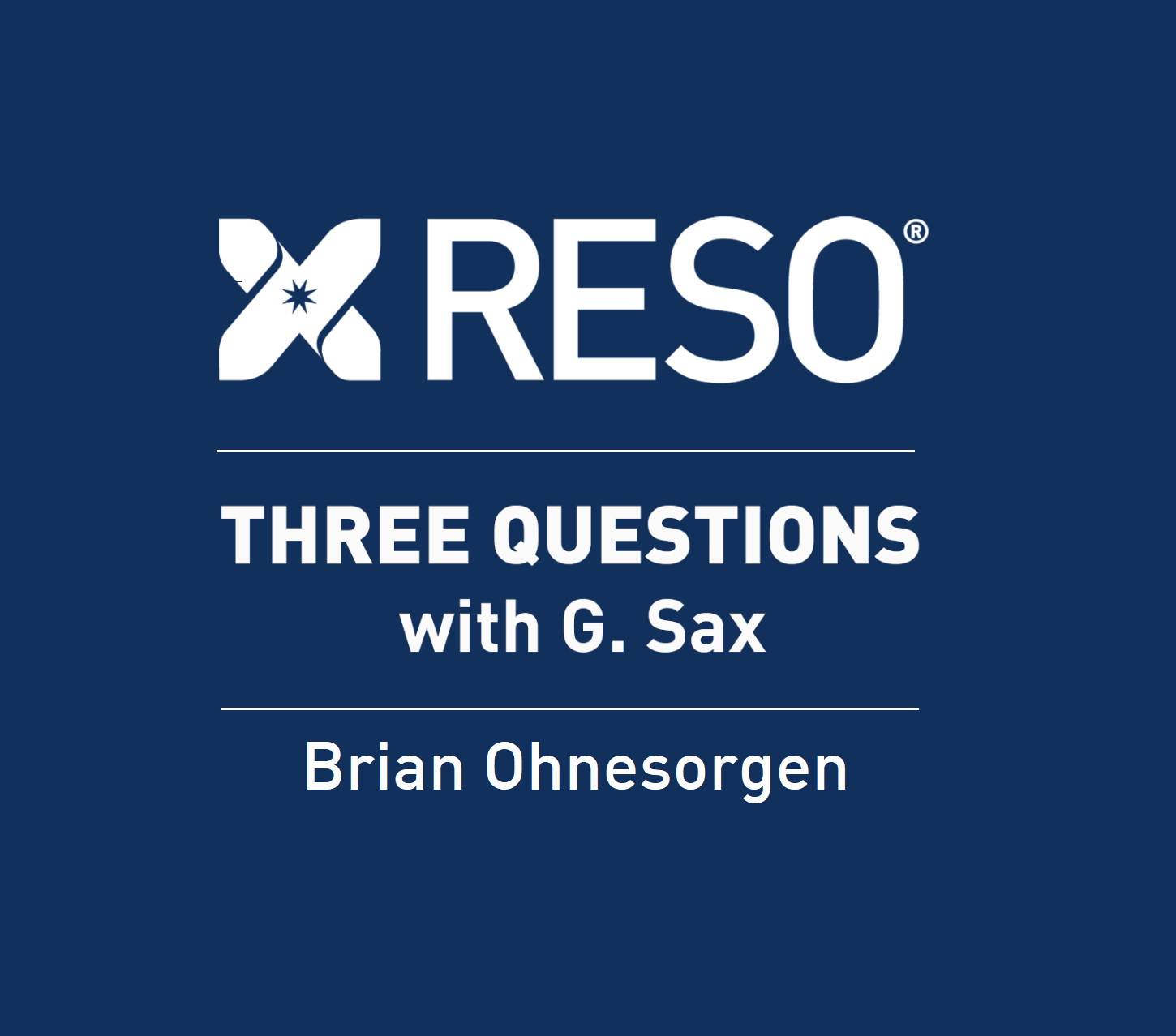 Three Questions with Brian Ohnesorgen of RESO