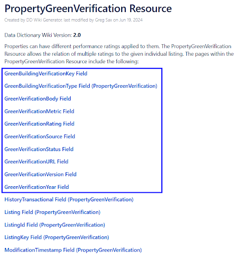 PropertyGreenVerification Resource