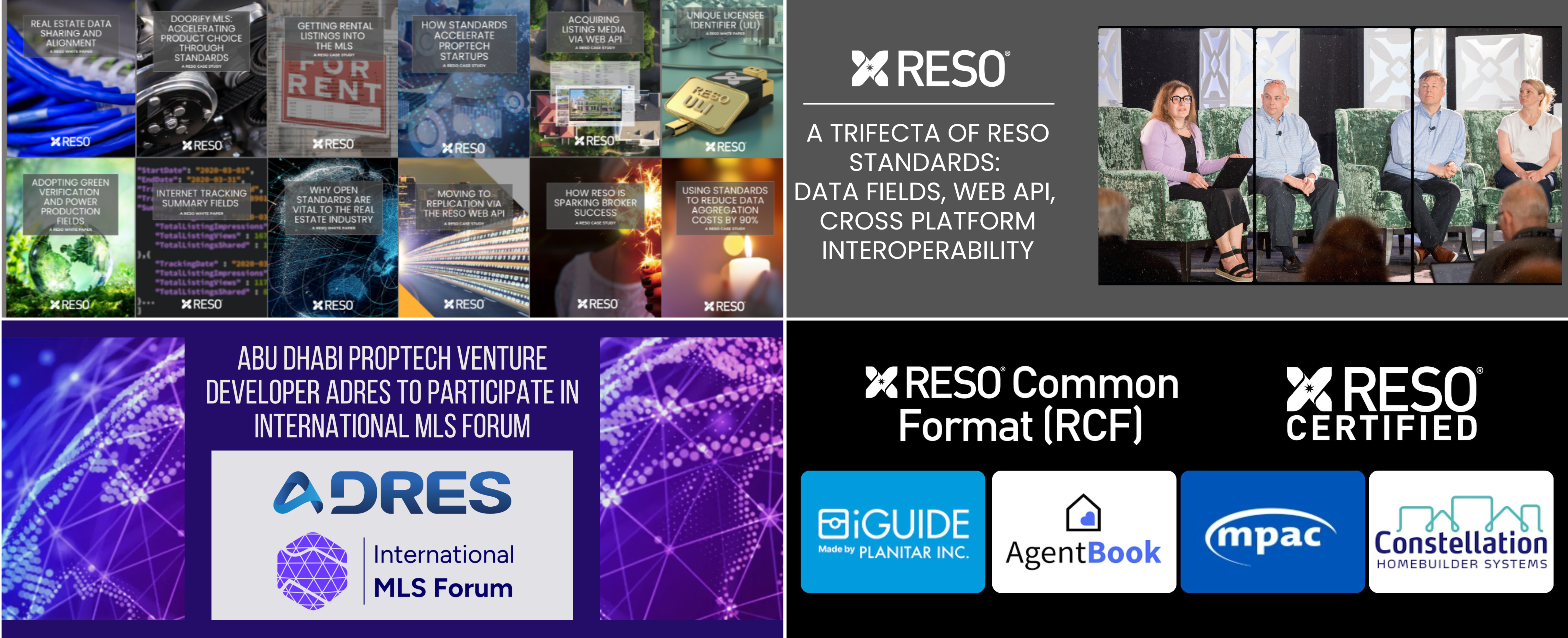 On the RESO Blog: "You, Too, Can Be a Part of RESO White Papers and Case Studies", "A Trifecta of RESO Standards: Data Fields, Web API, Cross Platform Interoperability", "Abu Dhabi Proptech Venture Developer ADRES to Participate in International MLS Forum" and "RESO Common Format (RCF)".