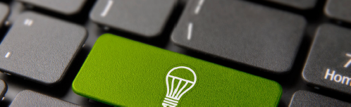 Green White Paper Lightbulb Keyboard